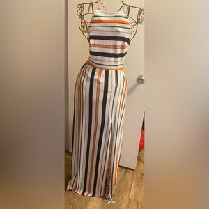 By&By size : small stripped slit dress. Cotton material .